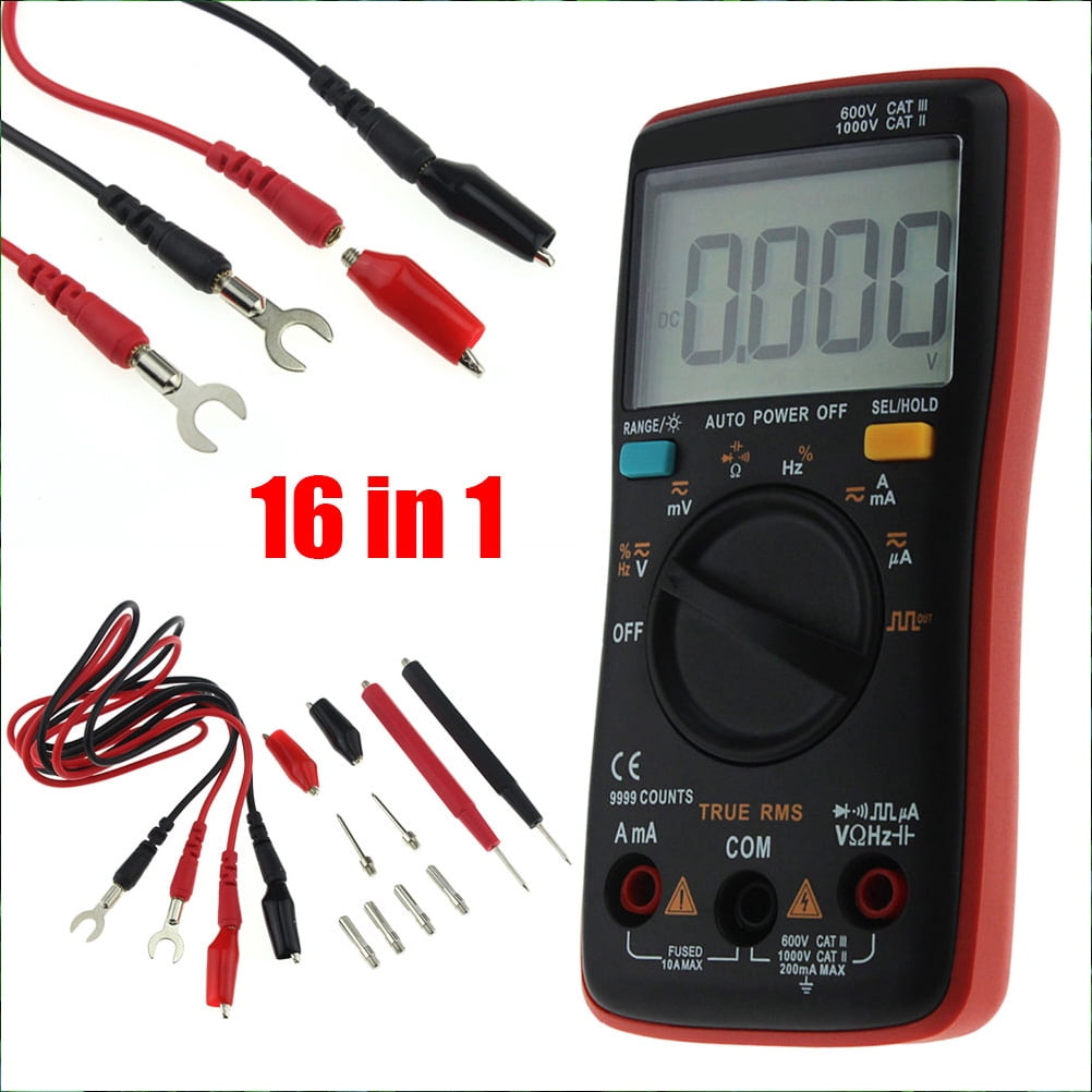 Raindrops Handheld Digital Multimeter with LCD Screen for Accurate Voltage, Current, Resistance and Continuity Testing Tool