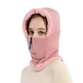 thumbnail image 2 of Uooqdmx Winter Accessories for Women Christmas Gifts Hat Scarf Windproof Scarf Hats Gorros De Frio Para Mujeres Hat with Scarf Attached One Piece Cold Scarf Hats Pink One Size, 2 of 6