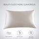 thumbnail image 3 of Funda de almohada de satén para el cabello y la piel, paquete de 2 - Fundas de almohada de tamaño estándar - Fundas de almohada de satén con cierre de sobre Ormromra LRWJ057-3, 3 of 6
