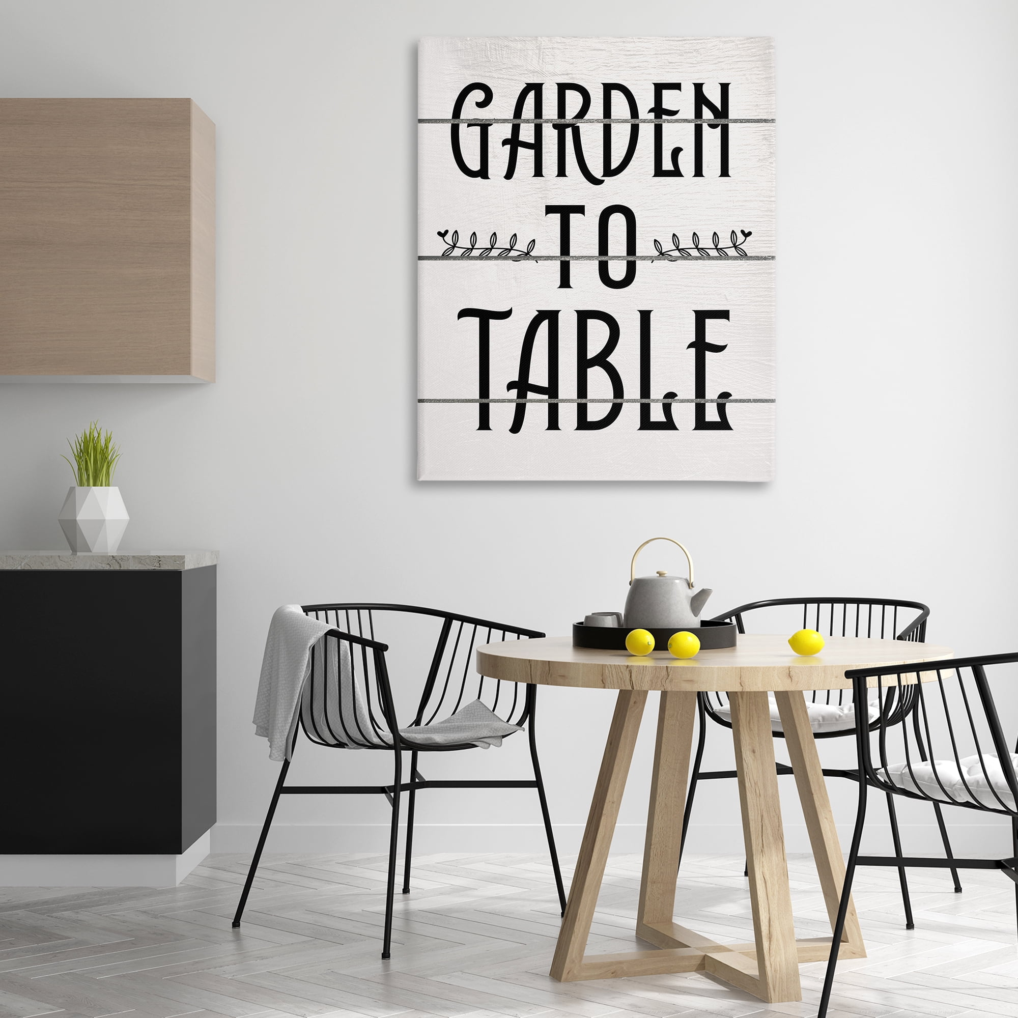 Stupell Industries Garden To Table Typography Painting Gallery Wrapped Canvas Art Print Wall Art, 36 x 48