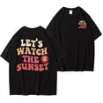 thumbnail image 2 of Let's Watch The Sunset Camiseta con estampado de letras para hombre, Camiseta de algodón transpirable de manga corta, camiseta de Hip-Hop de calle de gran tamaño de verano xuanjing  unisex, 2 of 2