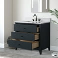 thumbnail image 4 of Vanity Art 36" Bathroom Vanity with Sink and Engineered Marble Top, Freestanding Storage Cabinet with 3 Drawers, 4 of 8