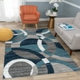 thumbnail image 1 of Rugshop Contemporary Modern Circles Abstract Area Rug 9' x 12' Blue, 1 of 2