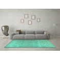 thumbnail image 3 of Ahgly Company Indoor Square Persian Turquoise Blue Traditional Area Rugs, 3' Square, 3 of 4