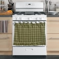 thumbnail image 4 of Handmade Oven Skirts,Farmhouse Kitchen DÃ©cor Oven Curtain, Handmade Embroidery Oven Skirts Curtain, Heat-Resistant, Ribbon Ties, Tabs & Ruffled Trim, Effortless Install, 4 of 9
