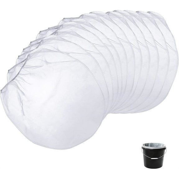 10Pcs  Paint Strainer Bags Elastic Opening Paint Strainer Bags,1 Gallon Stretch Nylon Filter Bags,White Fine Mesh Bucket Strainer,Liquid Filter Bags,Suitable for Household Paint Buckets