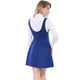 thumbnail image 5 of Vestido Decoración de Botones Allegra K San Patricio Tirantes Acampanado Azul Índigo XS, 5 of 6