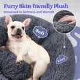 thumbnail image 2 of Cama para perros Rabbitgoo Fluffy Donut, lavable, 60 x 60 x 14,5 cm, gris oscuro, 2 of 9