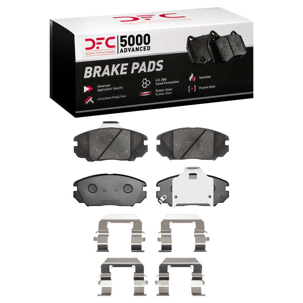 Dynamic Friction Company 1552-1125-02 DFC 5000 Advanced Brake Pads - Ceramic and Hardware Kit - OE