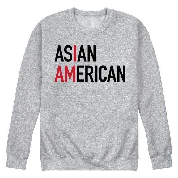 Instant Message - I Am Asian American - Men's Crew Neck Fleece Pullover