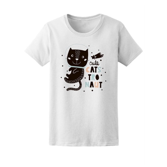 Cute Castronaut Space Kitty Tee Women's -Image by Shutterstock
