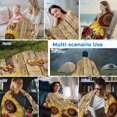 thumbnail image 5 of Sunflower Brown Wooden Cooling Blanket, Lightweight Breathable Summer Throw Blanket with Double Sided Cold Effect, Vintage Flowers Butterfly Picnic Beach Blankets Bed Sheet for Hot Sleepers 30"x40", 5 of 8