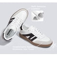 thumbnail image 2 of Zapatillas LUCKY STEP para mujer, clásicas, retro, suela de goma, color blanco/negro, 2 of 8