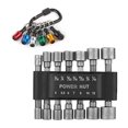 thumbnail image 4 of 14pcs Power Nuts Driver Drill Bit Tools Set Metric Socket Wrench Screw 1/4 Inch Driver Hex Keys, an, 4 of 5