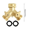thumbnail image 5 of BUBABOX Garden Hose Splitter 2 Way, Heavy Duty Brass Connector Tap Splitter, Y Splitter 2 Valves with 2 Extra Rubber Washers(B Style), 5 of 8
