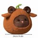 thumbnail image 2 of Muñeco de peluche de cordero con hierba que se transforma en una bola de cordero que planta hierba, muñeco gordito de oveja, marrón, 2 of 5