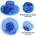 thumbnail image 5 of Women's Organza Flower Brim Derby Hat Church Dress Hat Bridal Shower Sun Hat, 5 of 7