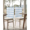 thumbnail image 4 of nqOlkjepod Blue Checkered Chair Covers Set of 4, Decorative Chair Back Cover, Blue White Buffalo Plaid Dining Room Chair Slipcovers Removable Chair Protectors Covers for Party Banquet, 4 of 7