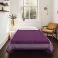 thumbnail image 4 of Dark Purple Retro Greek Key Tapestry for Bedroom Wall Hanging Tapestry,Geometric Greece Ancient Farmhouse Ceiling Backdrop Tapestries Poster Blanket Wall Decor for Teens Room Living Room 39" x 59", 4 of 8