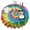 Colorful Rainbow Tie-1, variant on Colorful Rainbow Tie Dye Spiral Pattern Round Tablecloth 60"x60",Wrinkle Wipeable Table Cloth for Kitchen Dining Room Picnic Patio Party