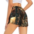 thumbnail image 4 of Picia Sunshine Butterfly Flower Bear Pattern Women's 2 in 1 Athletic Running Shorts High Waisted Workout Casual Gym Sweat Shorts with Comfy Liner Zipper Pockets-XX-Large, 4 of 9