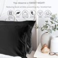 thumbnail image 3 of Funda de Almohada de Seda de Morera Doble Cara 76x51cm Negra, 3 of 5