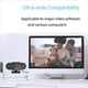 thumbnail image 4 of 2X Cámara Web 1080P Mini PC Cámara USB Cámara 1080P Cámara Web Profesional HD con Micrófono para Computadora Transmisión de Juegos de Oficina, 4 of 5
