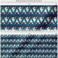thumbnail image 2 of Soimoi Blue Cotton Voile Fabric Floral Bull Skull Printed Fabric 1 Yard 42 Inch Wide, 2 of 7