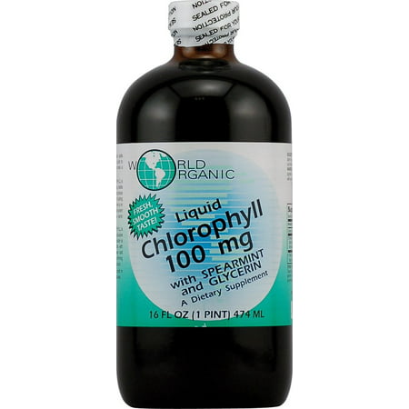 Liquid Chlorophyll Liquid with Spearmint, 16 Fluid Ounce World Organics - 16