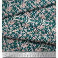 thumbnail image 3 of Soimoi Cotton Poplin Fabric Leaves & Floral Artistic Printed Craft Fabric by The Yard 56 Inch Wide, 3 of 3