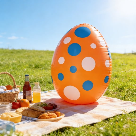 Giant Inflatable Easter Eggs Decorations Colorful Large Inflatables Outdoor Decor Standing Outdoor Easter Yard Ornaments for Garden Holiday Lawn Party,13.8 Inch