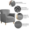 thumbnail image 4 of SHANNA Single Armchair Cover Stretch Chair Covers Anti-Slip Furniture Protector for Living Room Banquet（Deep Grey）, 4 of 8
