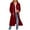 Red, variant on IROINNID Trench Coat for Women Casual Zip Up Hooded Long Coat Solid Loose Versatile Coat with Pocket,Khaki