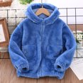thumbnail image 2 of Futezty Boys Outerwear Fleece Zippered Coats Long Sleeve Winter Solid Colour Jackets, 2 of 5