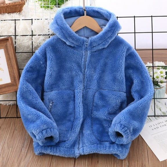Teen Winter Fleece Jacket Long Sleeve Coat Hoodies Zip Up Sweatshirt Girl Winter Coat Girls Size 13-14 Years Clothes
