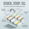 thumbnail image 6 of Cook With Color 8-Compartment Snackle Box Food Storage Carrier and Charcuterie Container, Divided Serving Tray with Lids and Handle, Gray, Portable and Dishwasher Safe, 6 of 7
