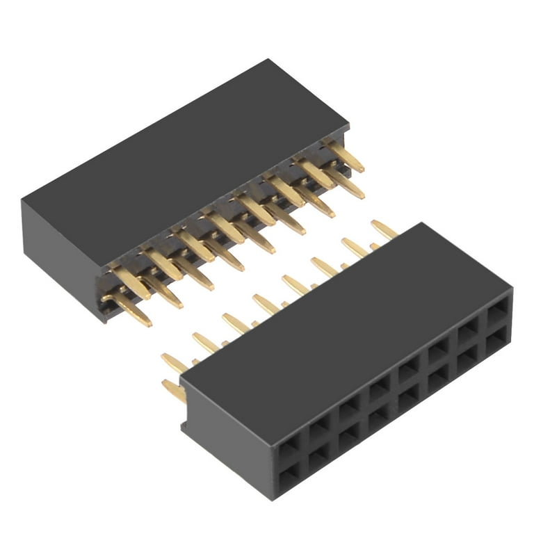 pine　2台 50Pcs 2.54mm Pitch 2x8-Pin Double Row Straight Connector