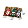 thumbnail image 3 of chaungfeng 9 Pcs Wooden Christmas Gnome Ornaments Set, 3.9 Inch Painted Cute Faceless Old Man Pendants, for Tree Winter Party Holiday Window Scene Layout Wreath Gift, 3 of 7