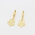 thumbnail image 4 of Aretes Colgantes Para Dama Flor Pensamiento Oro 14K Laminado dorado Unitalla, 4 of 7