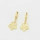 thumbnail image 4 of Aretes Colgantes Para Dama Flor Pensamiento Oro 14K Laminado dorado Unitalla, 4 of 7