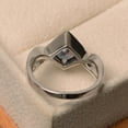 thumbnail image 3 of Infinity band ring, round shaped alexandrite engagement ring, June birthstone, color changing gemstone, Solitaire ring, 3 of 4