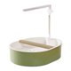 thumbnail image 1 of Bañera de ducha para loros de material PP con volumen de agua ajustable para baño de aves en jaula Estilo de línea blanco, 1 of 9