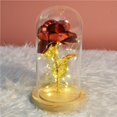 thumbnail image 3 of Wosthever Rosa artificial Flor falsa Luz LED Decoración para el hogar en cúpula de vidrio para cumpleaños, Día de Acción de Gracias, Día de San Almacenamiento y organización del hogar Wosthever HA022749-00, 3 of 6