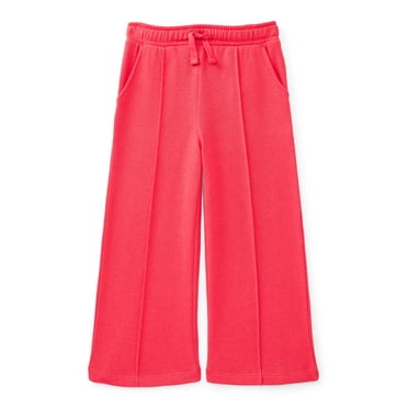 Wonder Nation Toddler Girls Fleece Wide Leg Pants, Sizes 12M-5T
