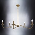 thumbnail image 4 of Luxury New-Traditional Chandelier, 12''H x 41''W, Brushed Gold Finish, Lygos Collection, by Urban Ambiance, 4 of 8