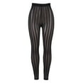 thumbnail image 1 of Women Mesh Striped Long Pants Slim Leggings Trouser Sheer Party Swimwear, 1 of 5