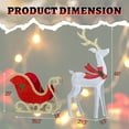 thumbnail image 5 of 5ft Lighted Christmas Reindeer & Sleigh Outdoor Yard Decoration Set with LED Lights, Red & White, 5 of 11