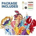 thumbnail image 6 of MINKUROW Iron On Patches,16 Pcs Embroidered Marine Life Applique Patches Kit Assorted Size Decoration Sew On Patches for Clothing Jackets Backpacks, 6 of 7