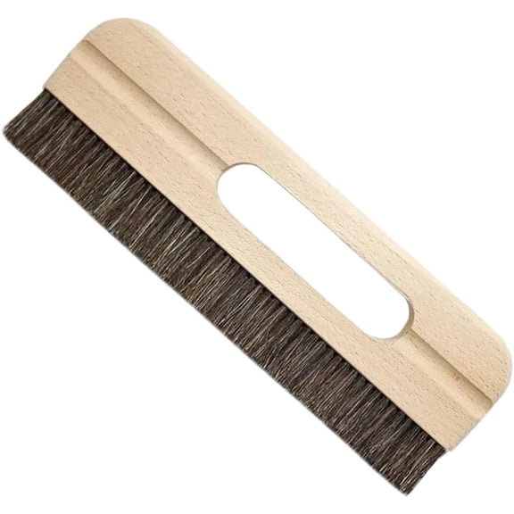 ABPETE 1 Piece Large Wallpaper Brush, 10.6" Thick Horse Hair Wallpaper Smoothing Brush Paste Brush Wallpaper Smoothing Tool with Wooden Handle