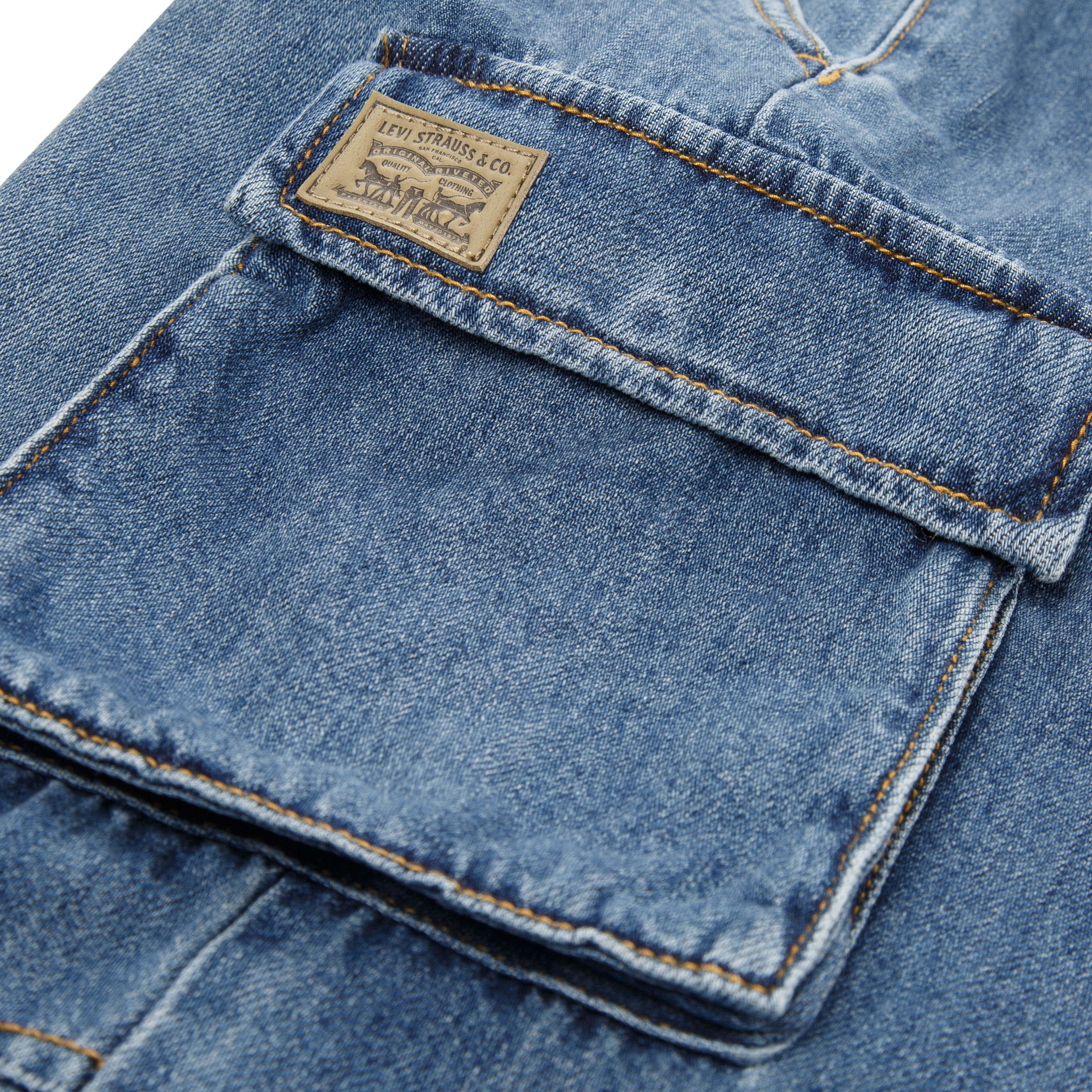 Levi's Boys Toddler Denim Parachute Cargo Pant, Sizes 2T-4T